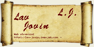 Lav Jovin vizit kartica